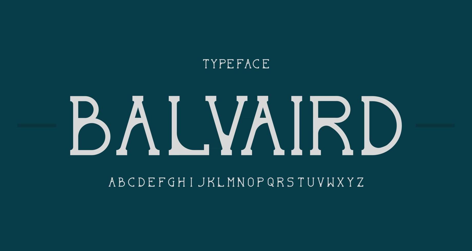 elegant modern alfabet serif teckensnitt vektor