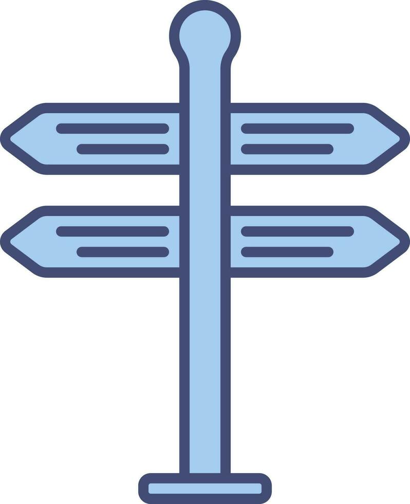 fyra pil tecken styrelse ikon i blå Färg. vektor