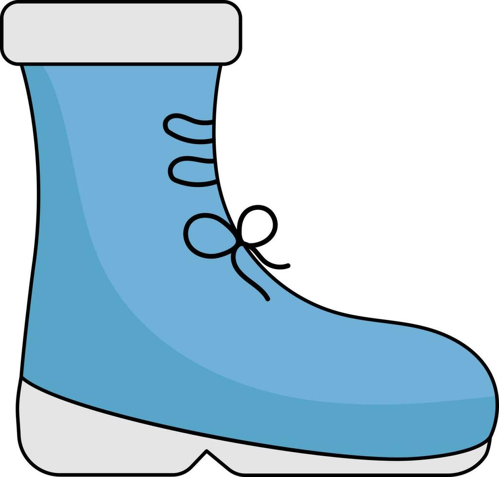 eben Illustration von Blau und grau Stiefel Symbol. vektor