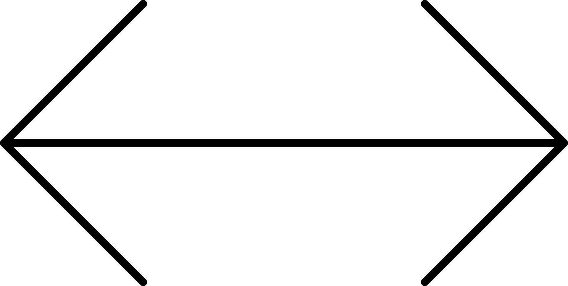 schwarz doppelt Weg Pfeil Symbol oder Symbol. vektor