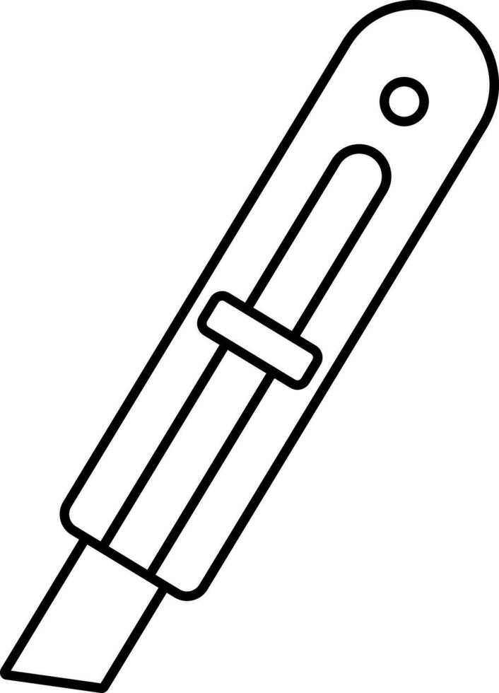 schwarz Schlaganfall von einstellbar Messer Symbol. vektor