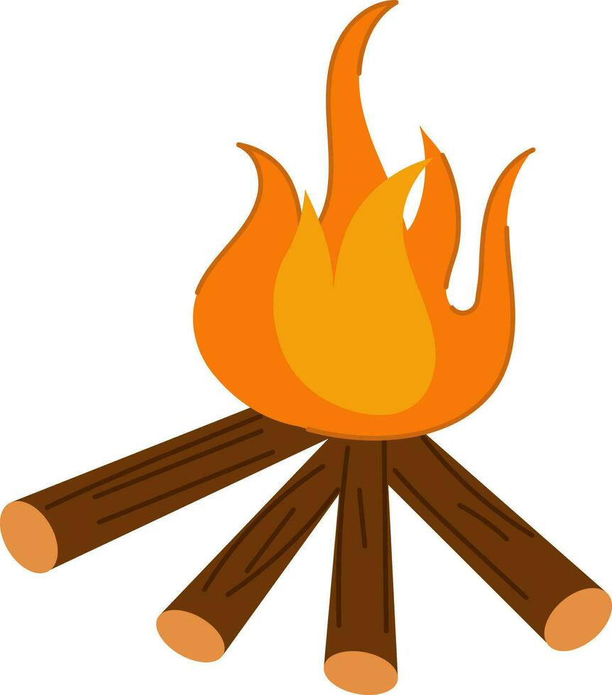 eben Illustration von Lagerfeuer Symbol. vektor