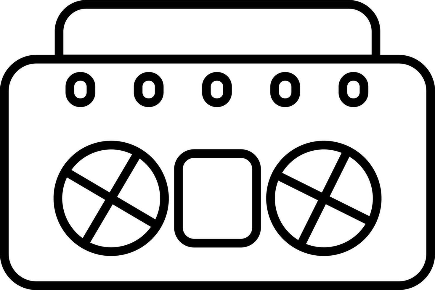 isoliert Radio Symbol im Linie Kunst. vektor