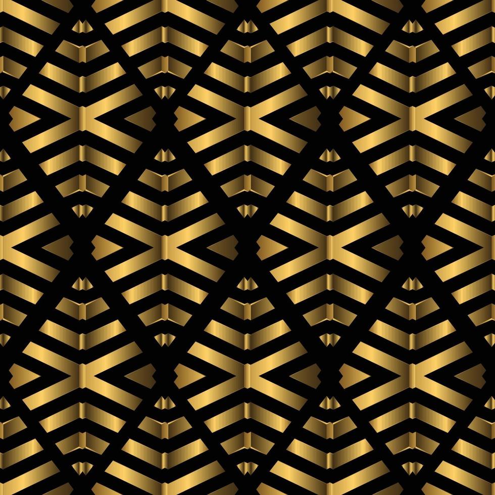 luxuriöses nahtloses Muster mit goldener Farbe vektor