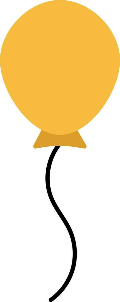 gul flyga ballong ikon i platt stil. vektor