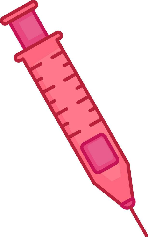rosa illustration av injektion platt ikon. vektor