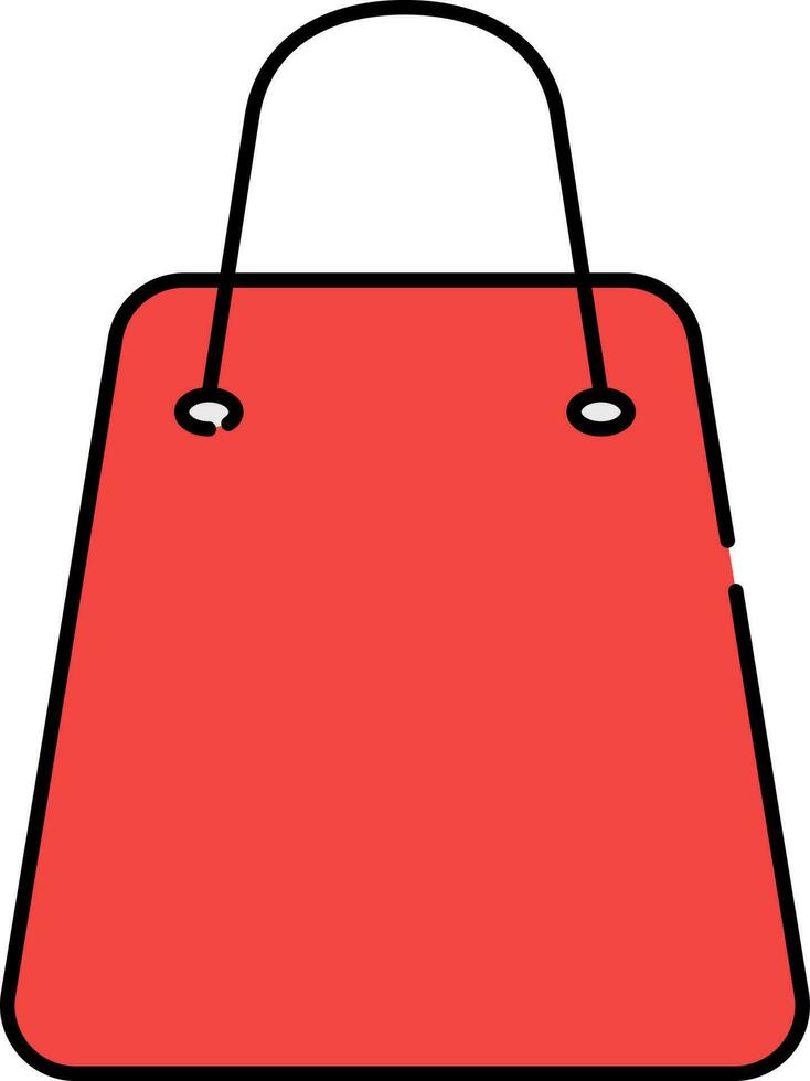 röd bära väska ikon i platt stil. vektor