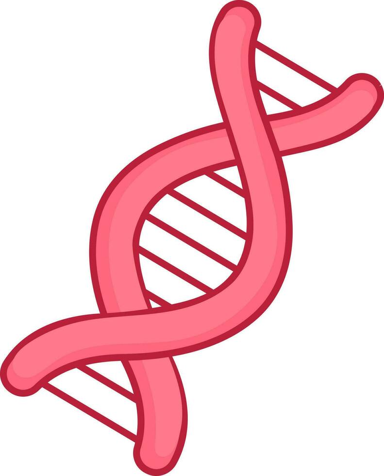 platt stil dna strukturera ikon i pastell röd Färg. vektor