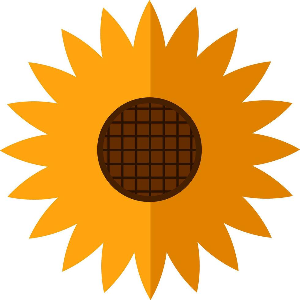 eben Illustration von Orange Sonnenblume Symbol. vektor