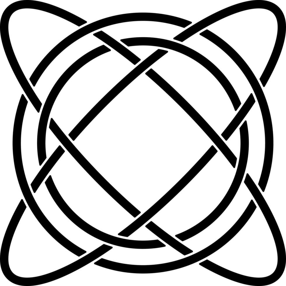 keltisch Knoten Kreis Symbol im Linie Kunst. vektor