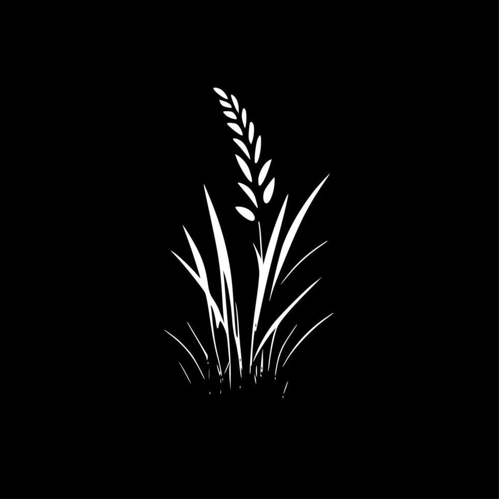 Gras, minimalistisch und einfach Silhouette - - Vektor Illustration