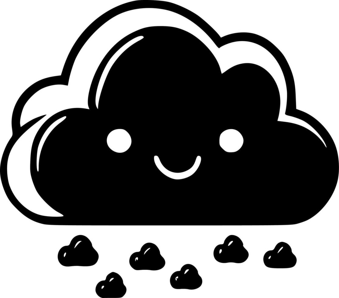 moln - minimalistisk och platt logotyp - vektor illustration
