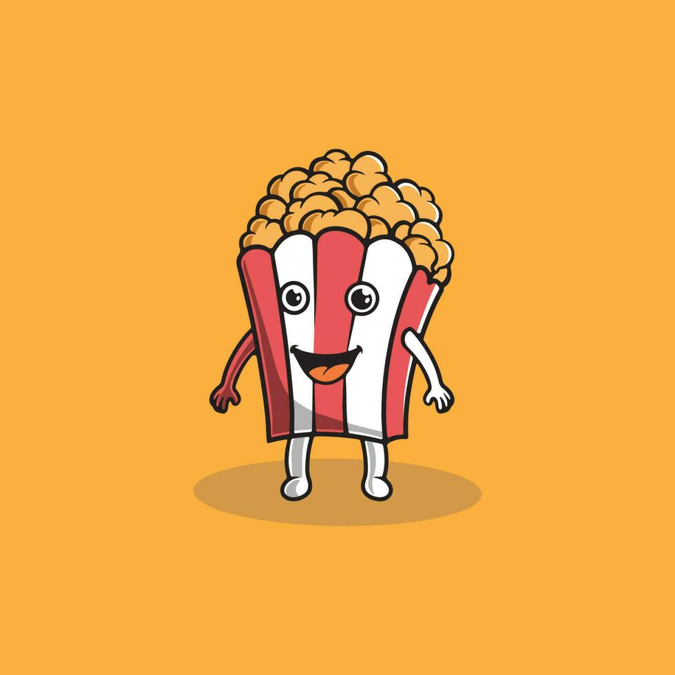 süß Popcorn Symbol Karikatur Illustration vektor