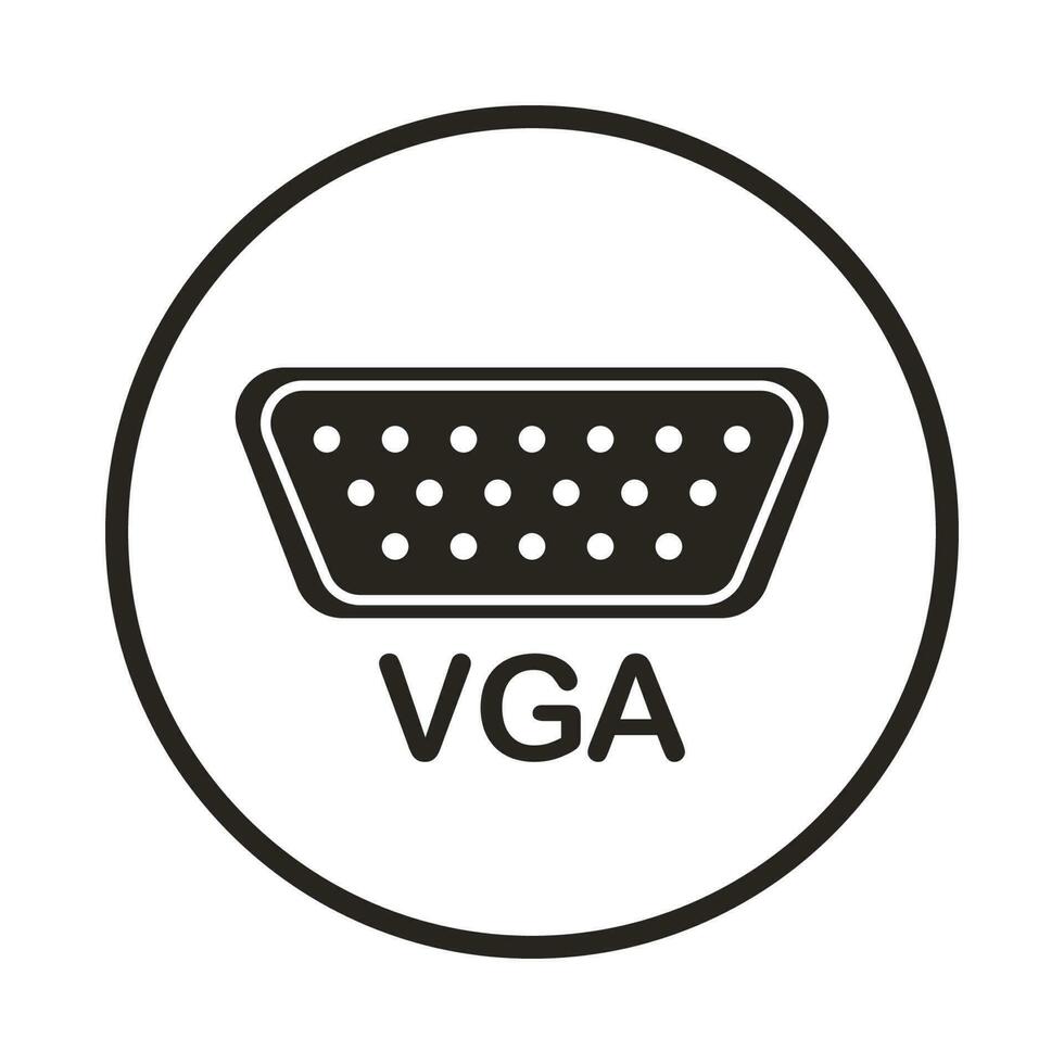 VGA-Kabel-Symbol vektor