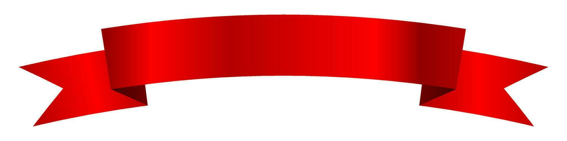 silke röd band eller märka. baner symbol. Vinka baner element. vektor illustration