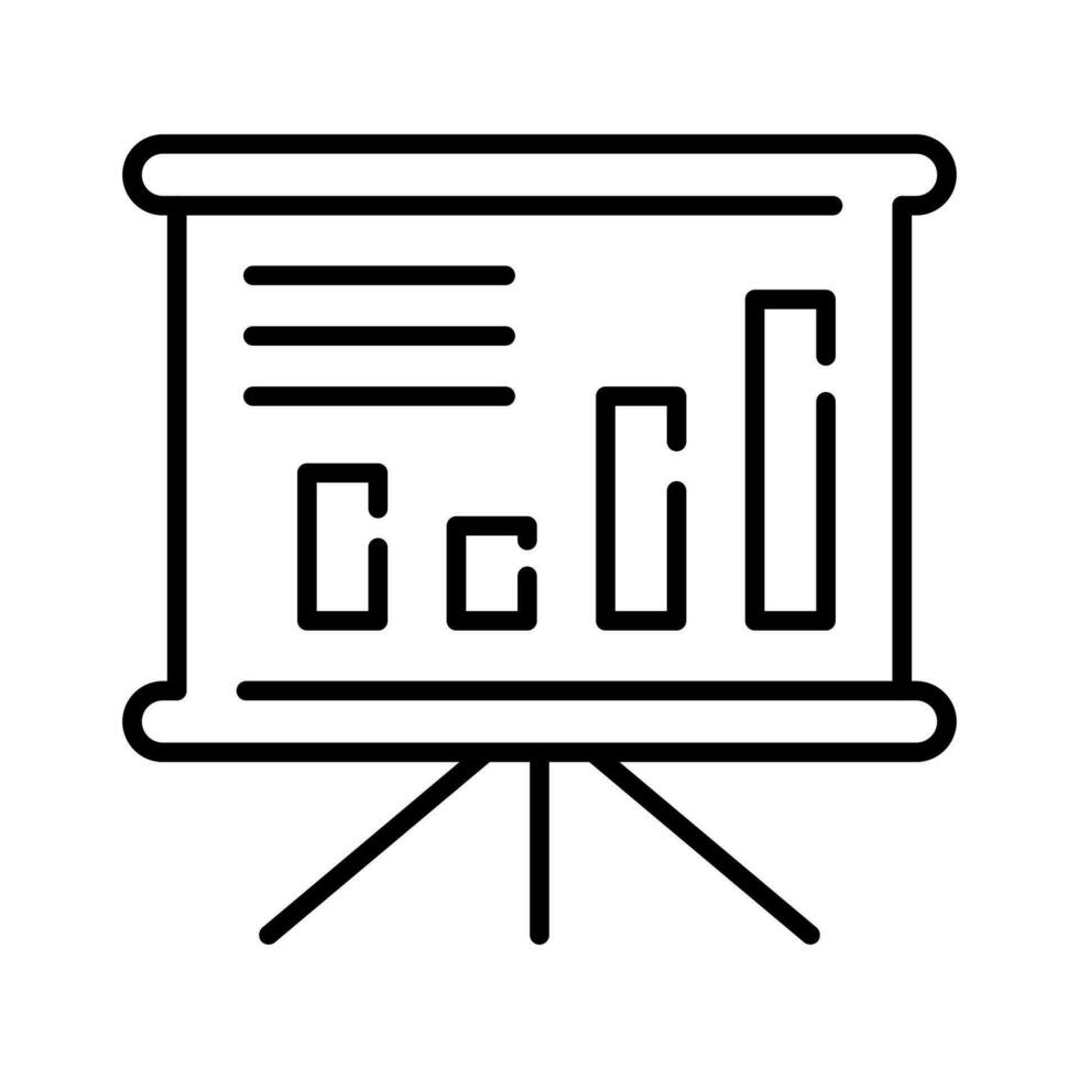 bar Diagram på styrelse betecknar vektor av presentation styrelse i modern stil