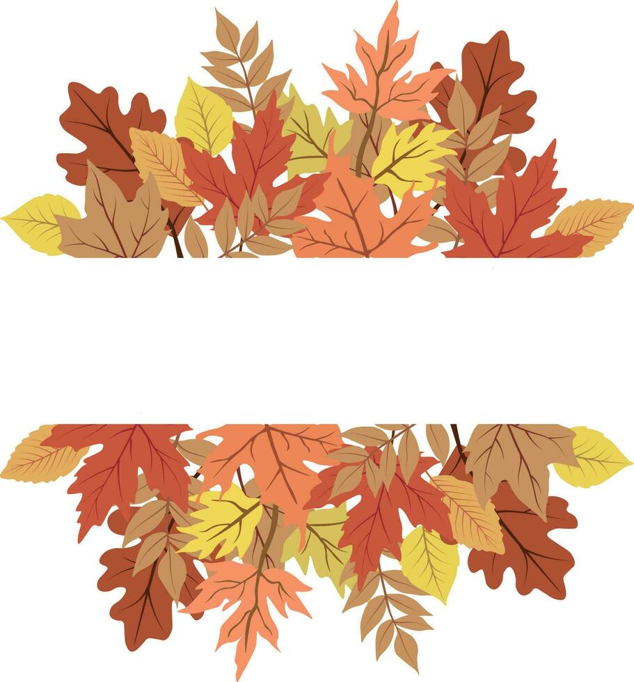krans med höst löv i isolerat bakgrund. vektor illustration