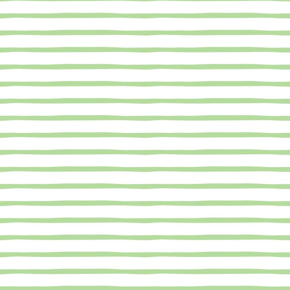 sömlös mönster med pastell grön hand dragen Ränder. vektor abstrakt bakgrund i de årgång natur stil. Häftigt geometrisk randig strukturera på de vit bakgrund. horisontell rader.