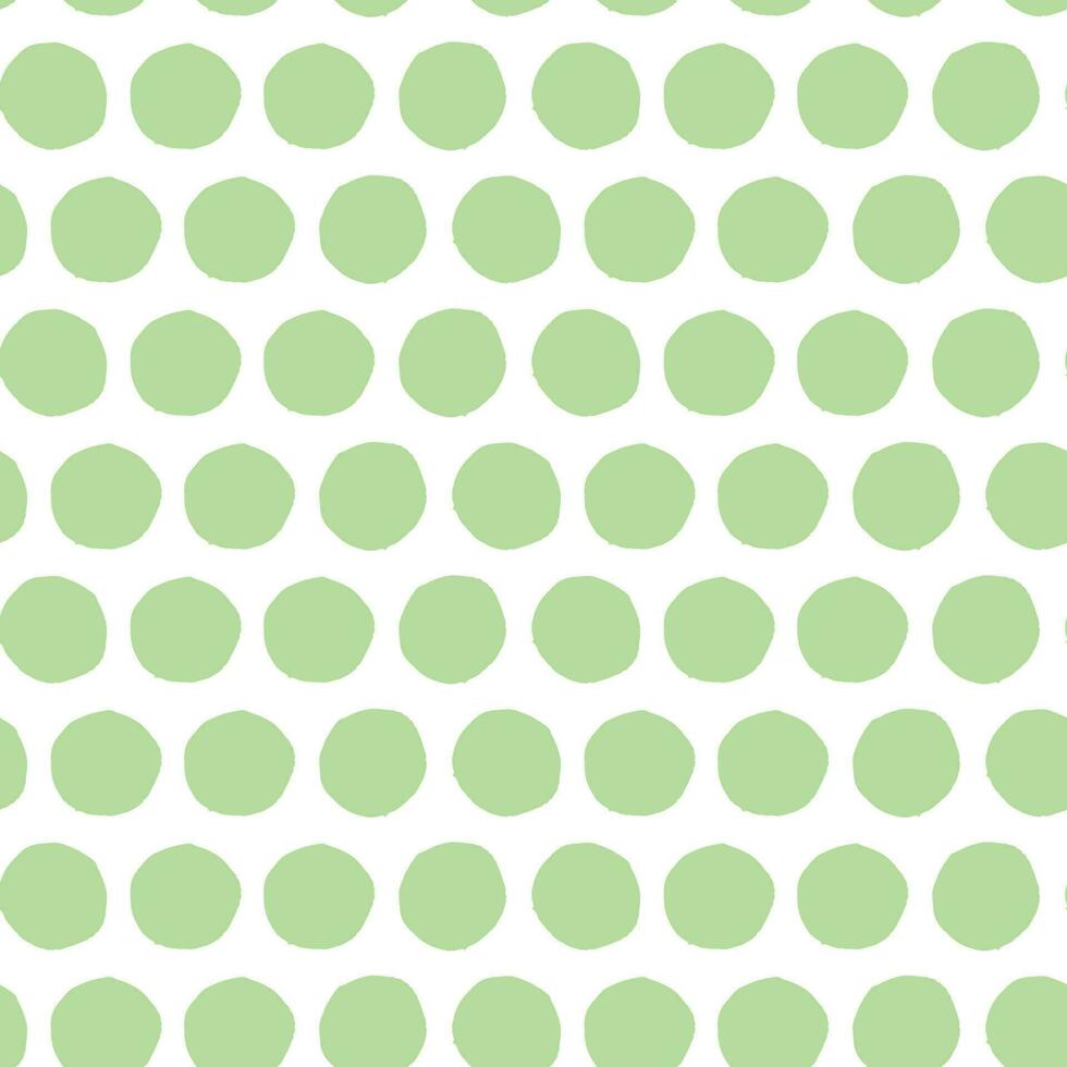 vektor abstrakt geometrisk sömlös mönster med polka punkt prydnad tillverkad i grön Färg. hand dragen eco tyg design eller tapet