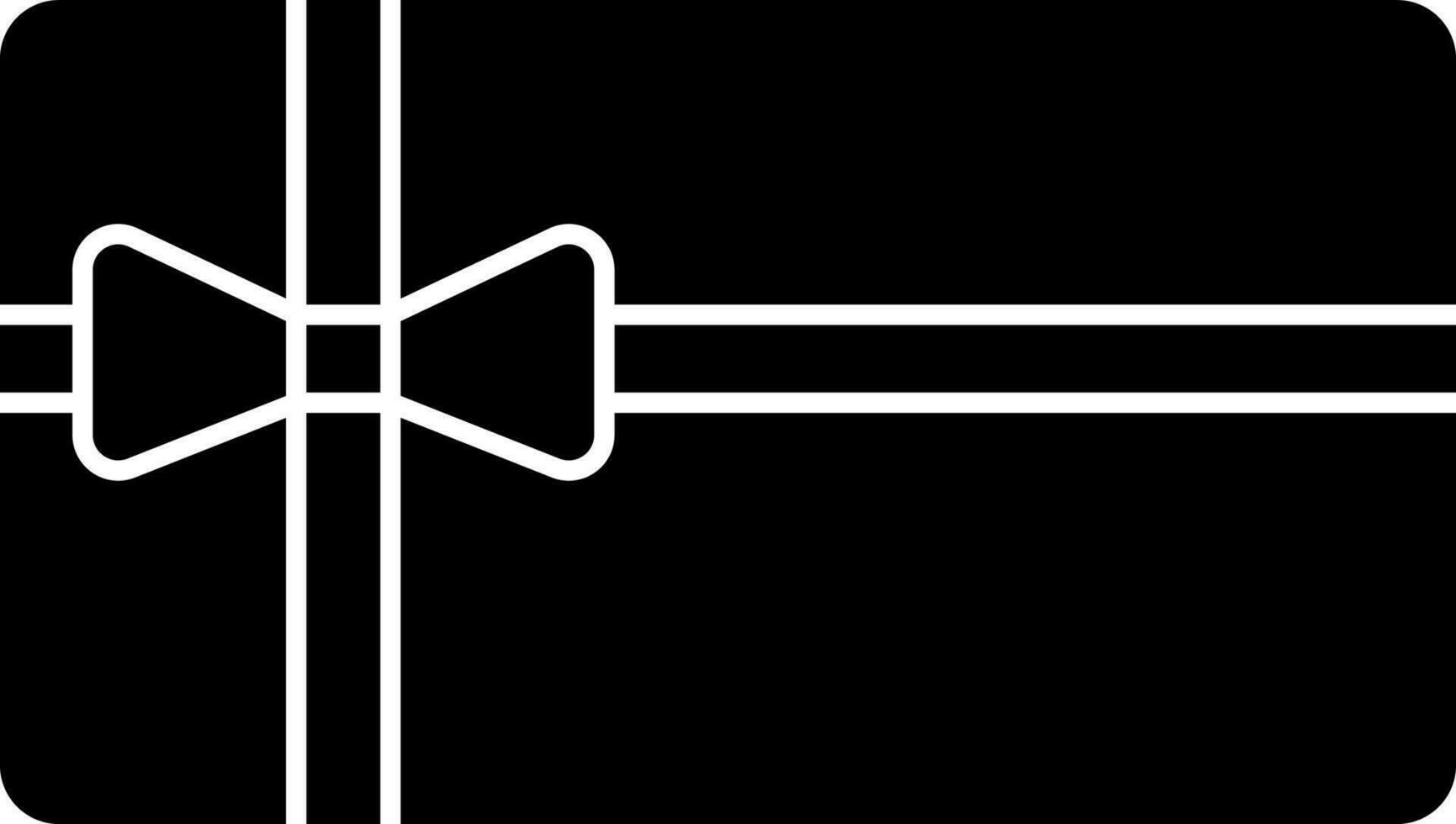 fla Stil Geschenk Coupon schwarz und Weiß Symbol. vektor
