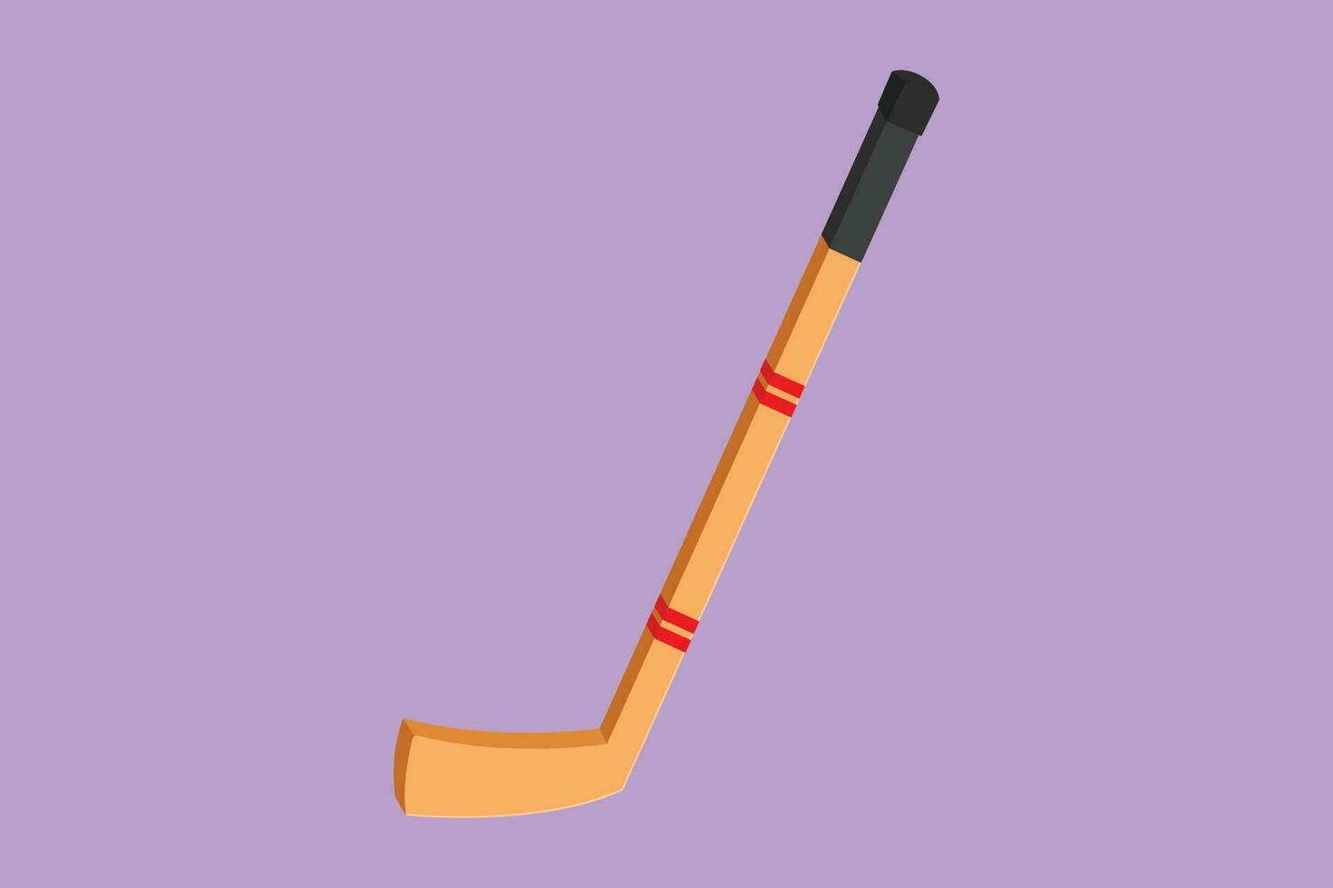 karaktär platt teckning is hockey pinne logotyp eller symbol. hockey puck pinne, inomhus- is sport, spel Utrustning, mål eller konkurrens, fritid aktivitet i vinter- säsong. tecknad serie design vektor illustration