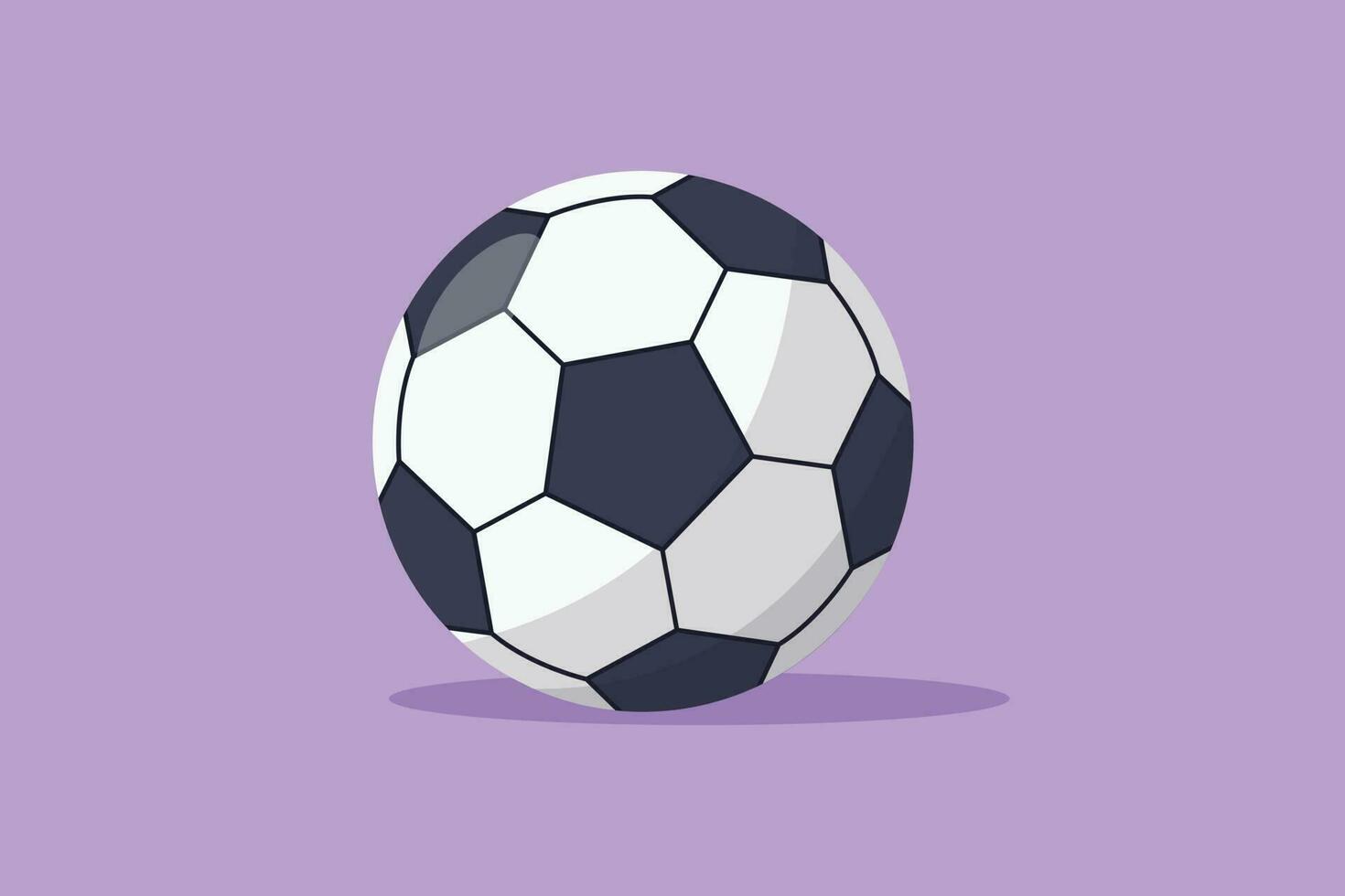 tecknad serie platt stil teckning fotboll fotboll boll ikon. svart vit boll symbol. sport spel logotyp, mall, tecken, emblem. fotboll boll för hemsida app, märka, logotyp. grafisk design vektor illustration