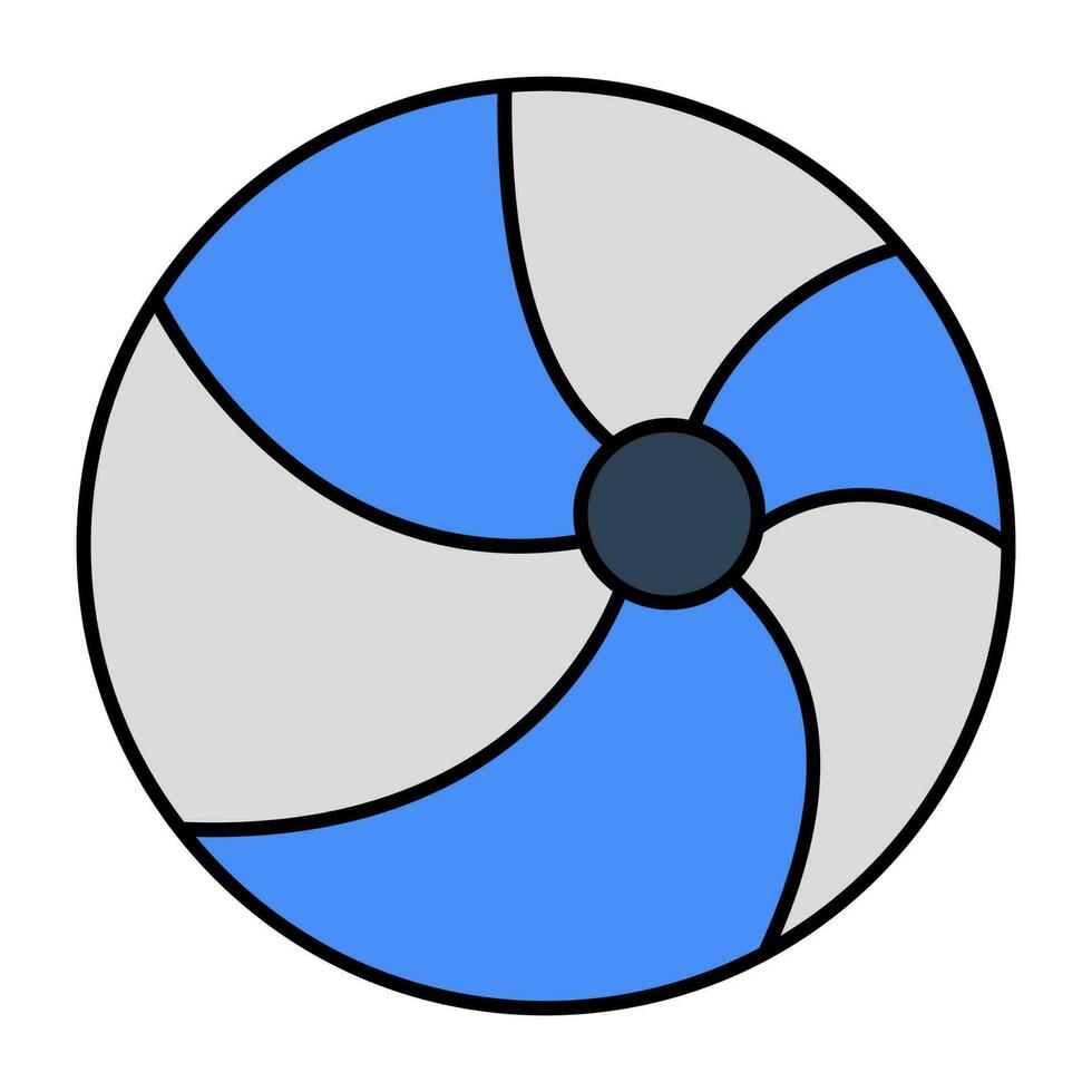 editierbar Design Symbol von Strand Ball vektor