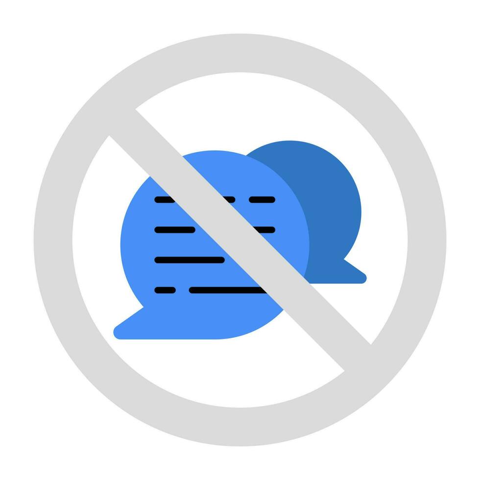 modern design ikon av Nej chatt vektor