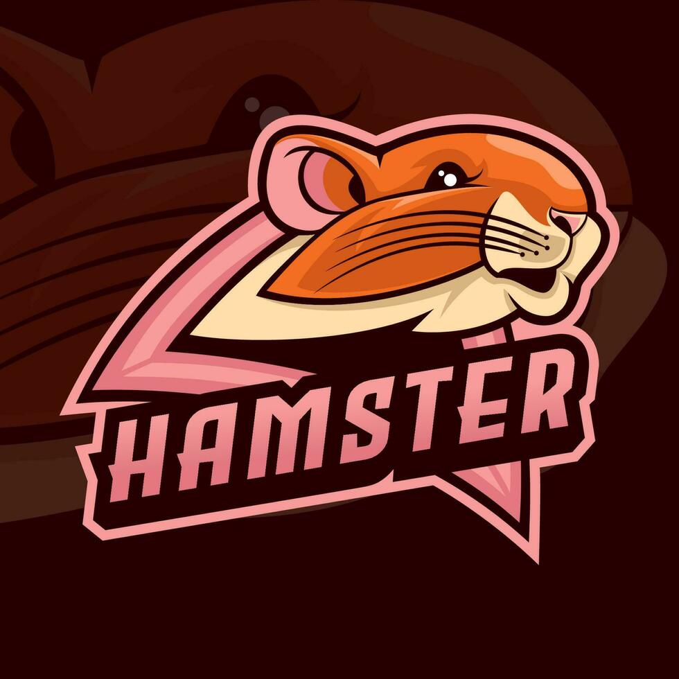 hamster maskot logotyp vektor