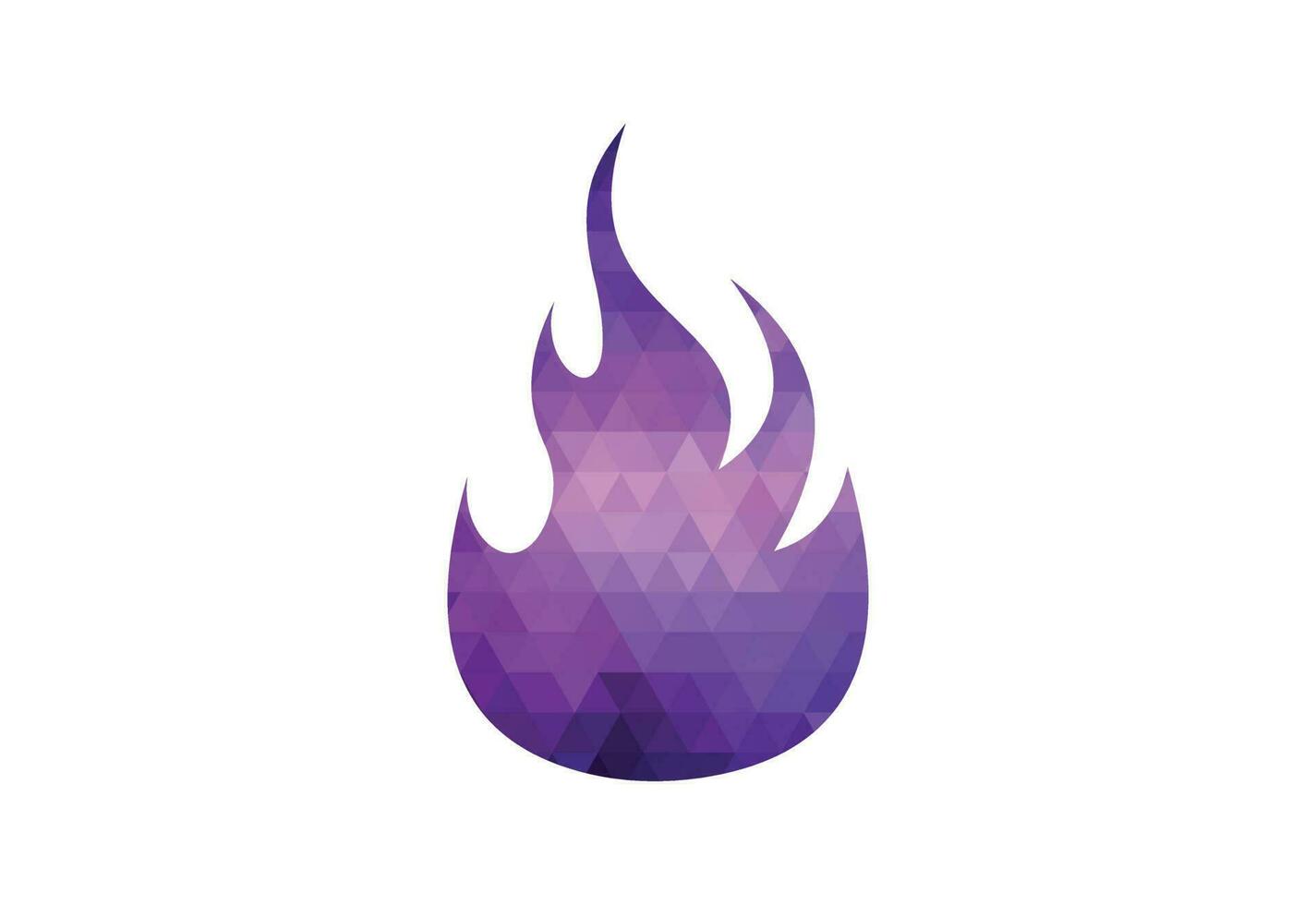 niedrig poly und kreativ Feuer Flamme Logo Design, Vektor Design Konzept