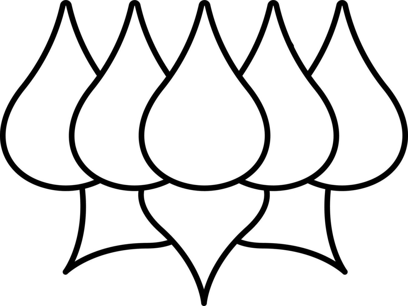 isoliert Lotus Blume Symbol im eben Stil. vektor