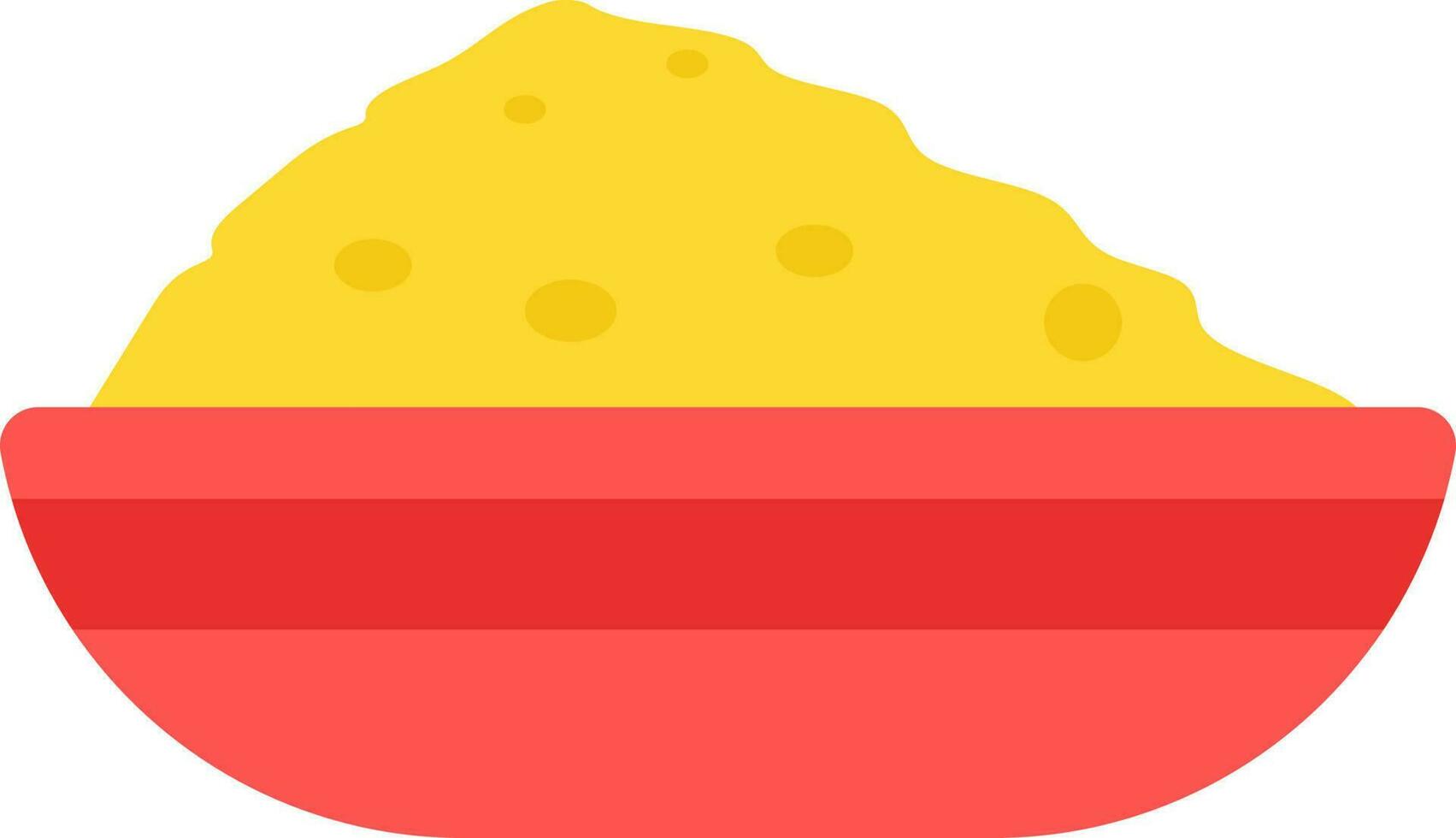 platt stil sheera skål gul och röd ikon. vektor