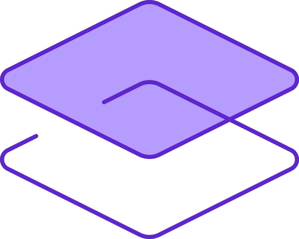 violett och vit lager ikon i platt stil. vektor
