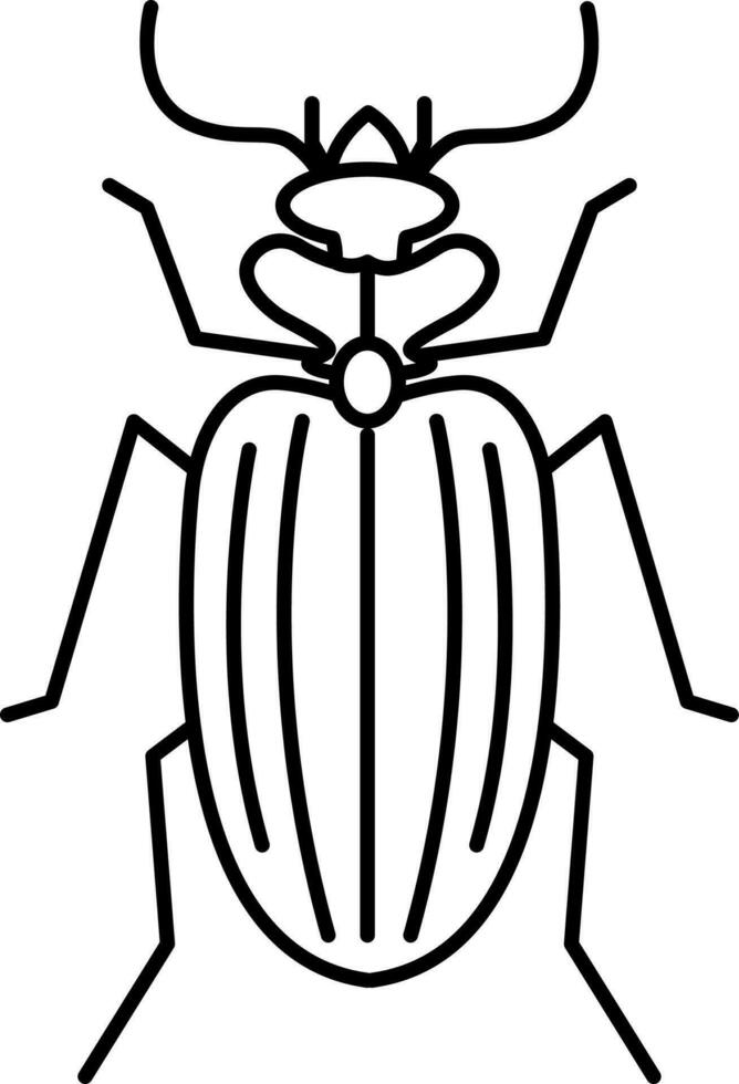 isoliert Boden Käfer Charakter Symbol im linear Stil. vektor