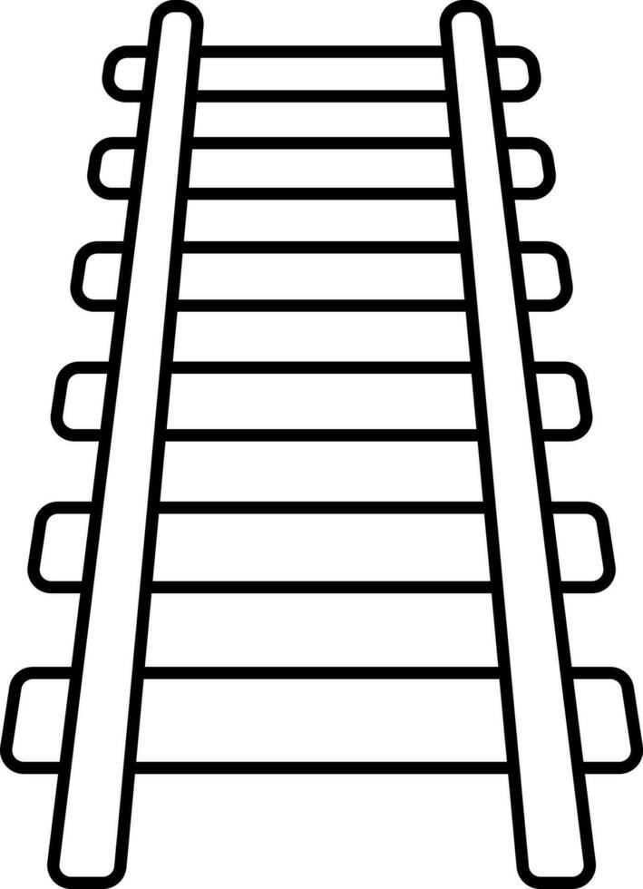 illustration av järnväg Spår svart översikt ikon. vektor