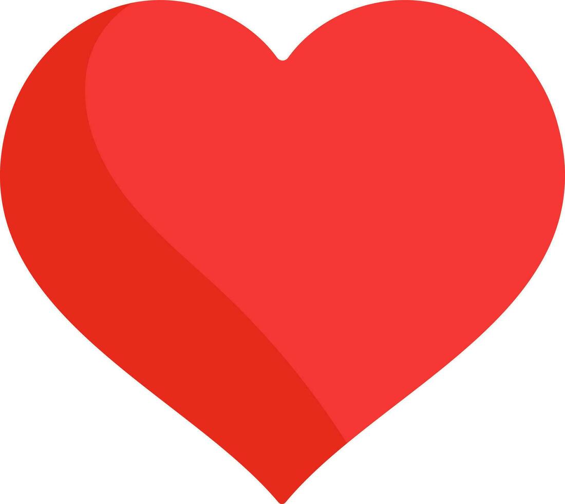 skön röd hjärta form ikon på vit bakgrund. vektor