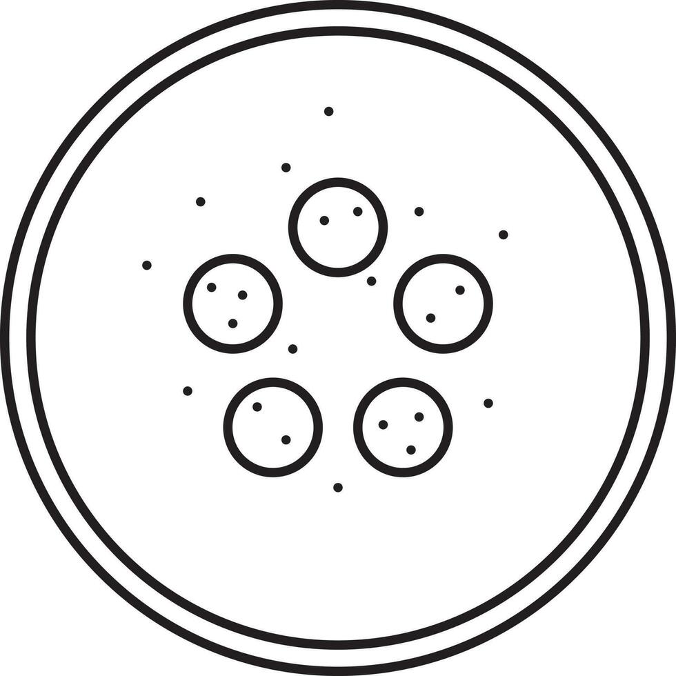 illustration av kofta ikon i tunn linje konst. vektor