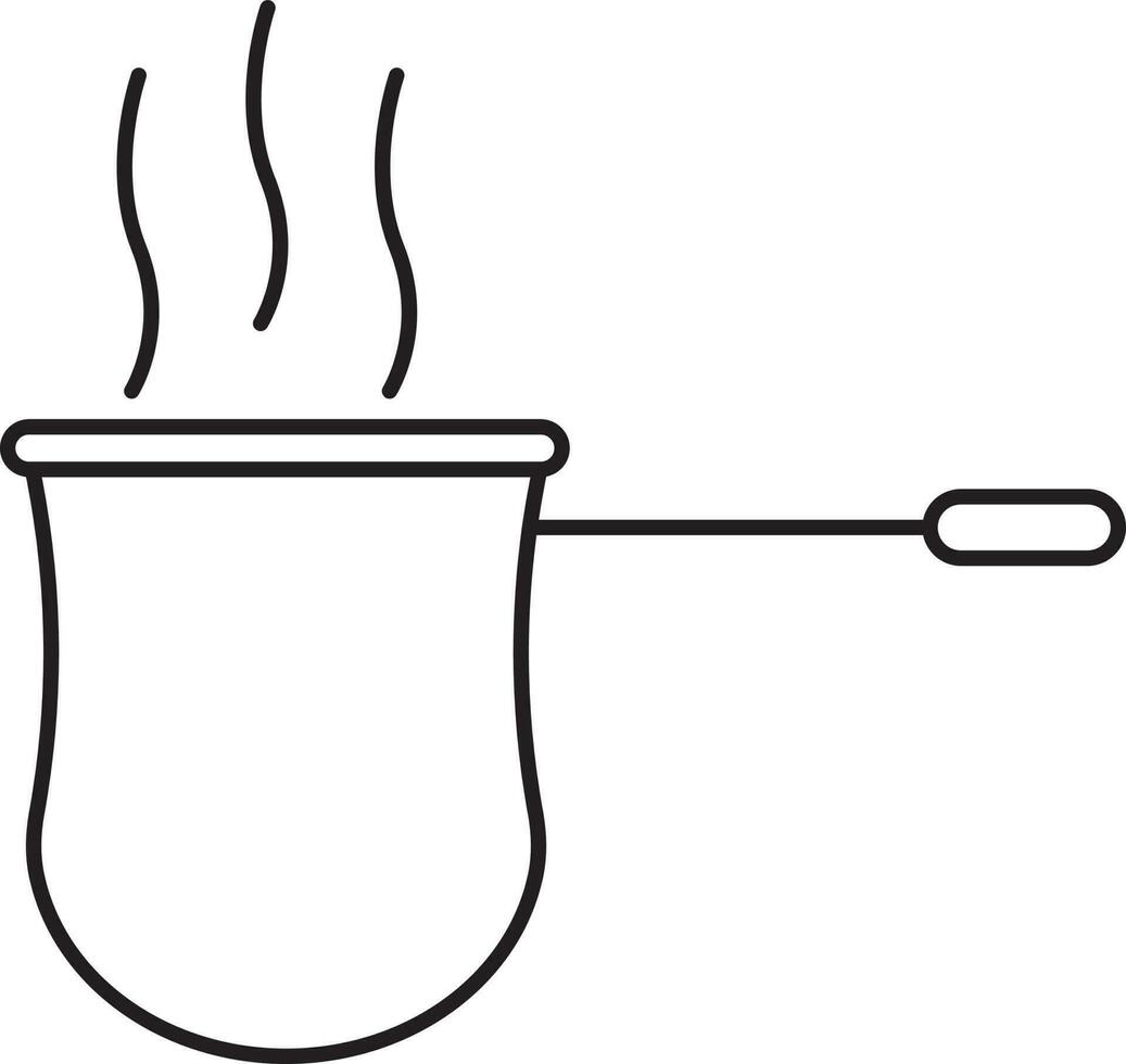 turkiska kaffe pott vektor illustration.