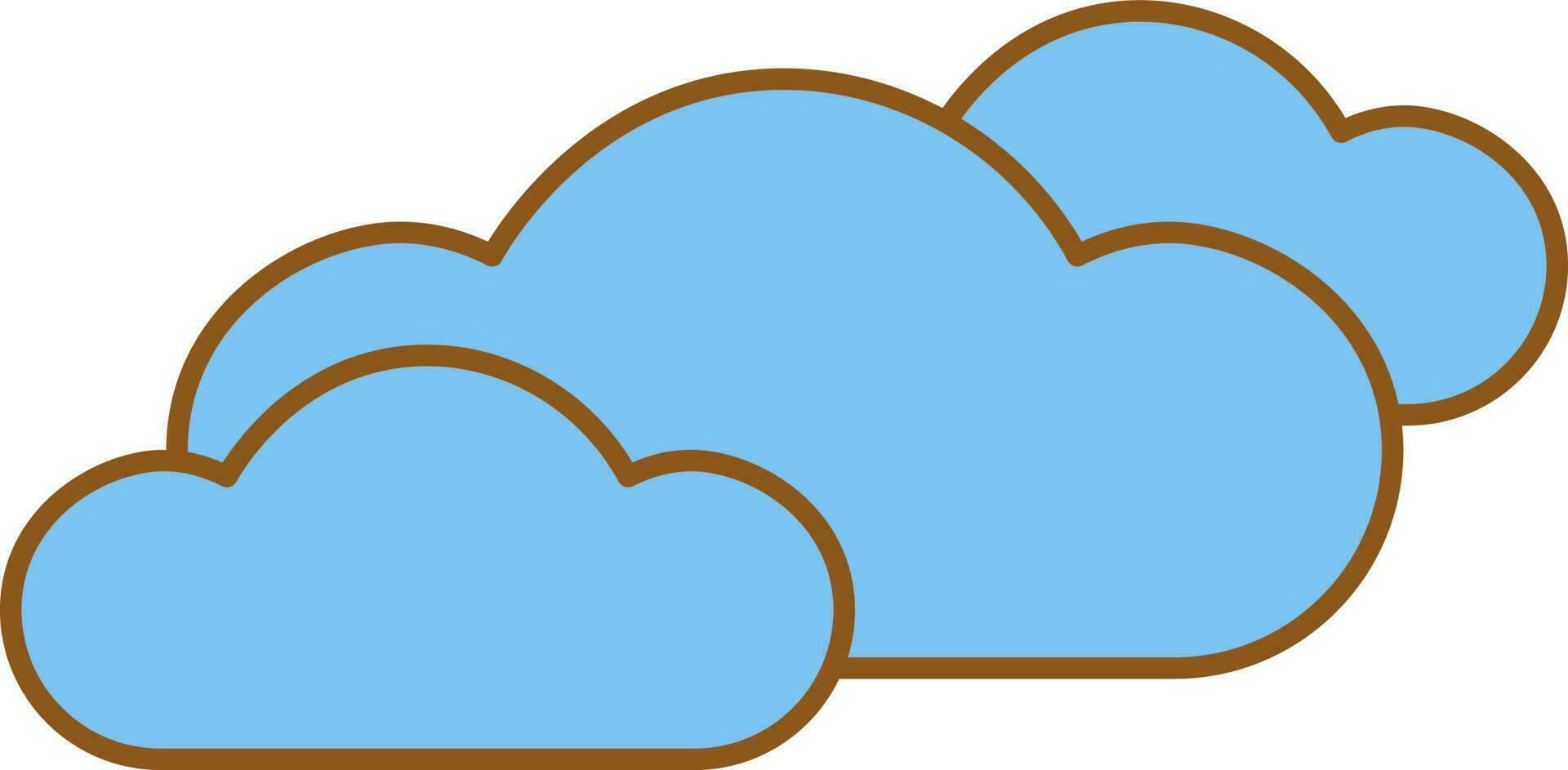 illustration av molnig platt ikon eller symbol. vektor