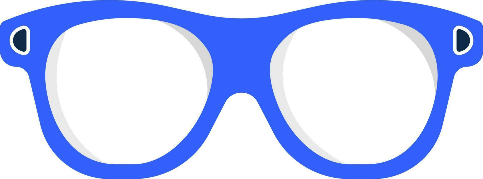 isoliert Brille Symbol im Weiß und Blau Farbe. vektor