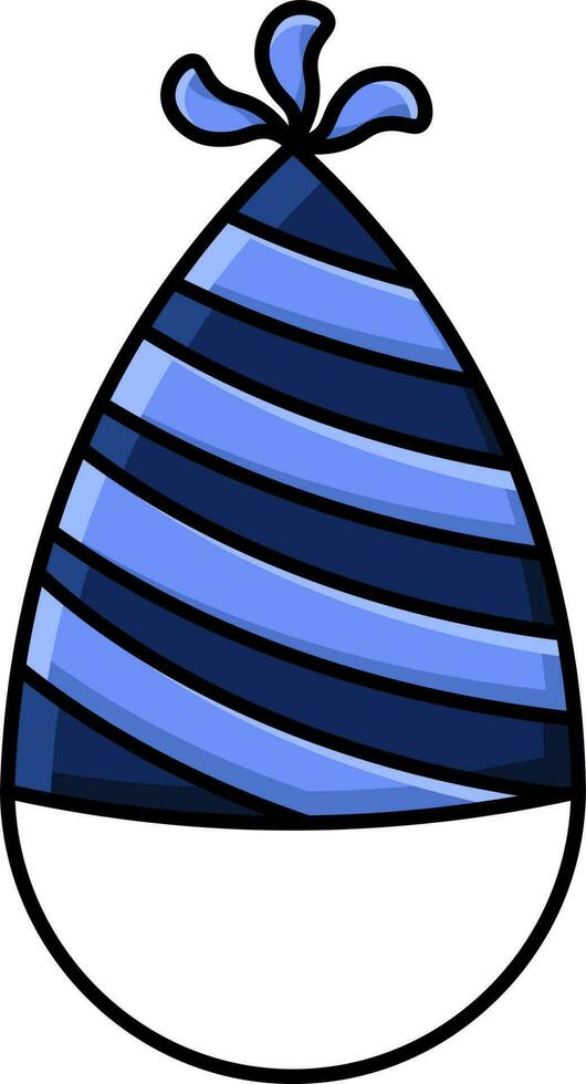 isoliert Party Hut oder Deckel Symbol im Blau Farbe. vektor