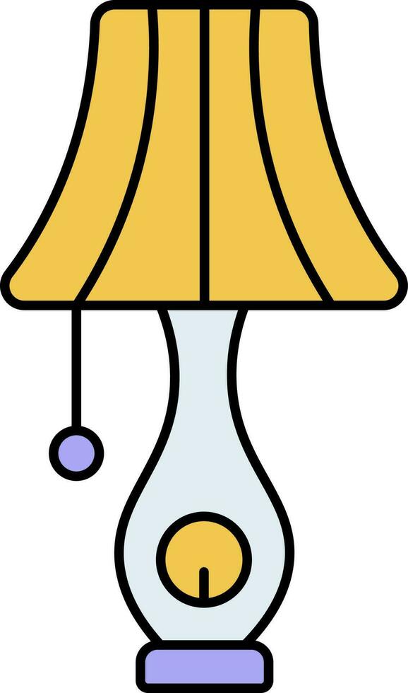 Tabelle Lampe Symbol im Blau und Gelb Farbe. vektor