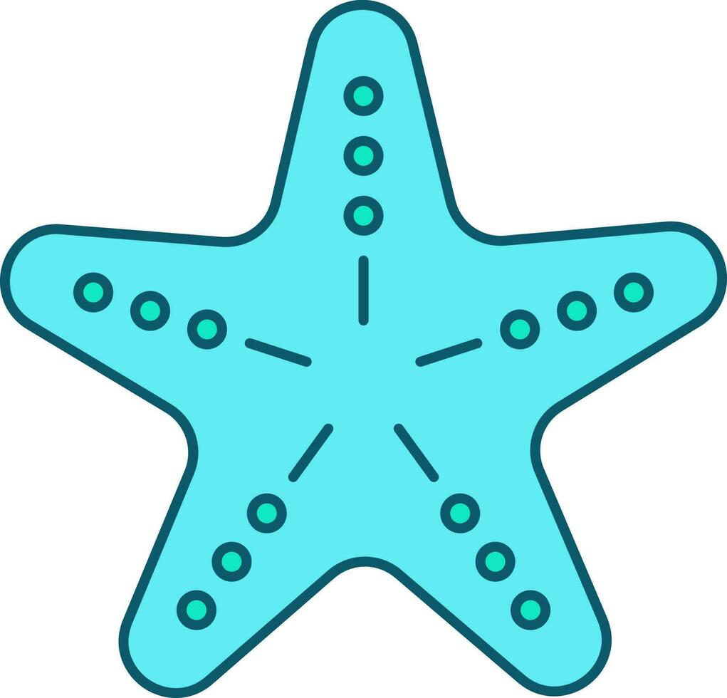 blå sjöstjärna ikon på vit bakgrund. vektor