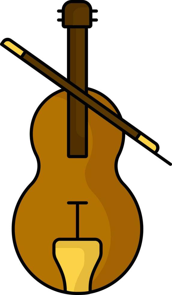 isoliert Violine Symbol im eben Stil. vektor