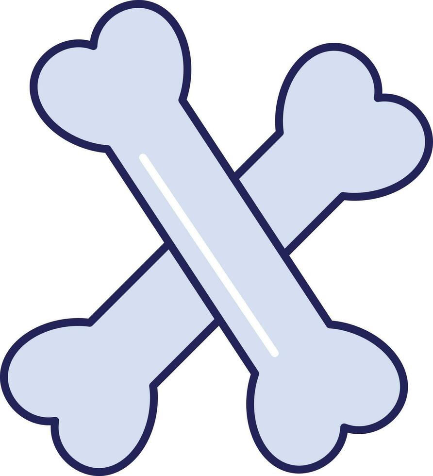 bones ikon eller symbol i blå Färg. vektor