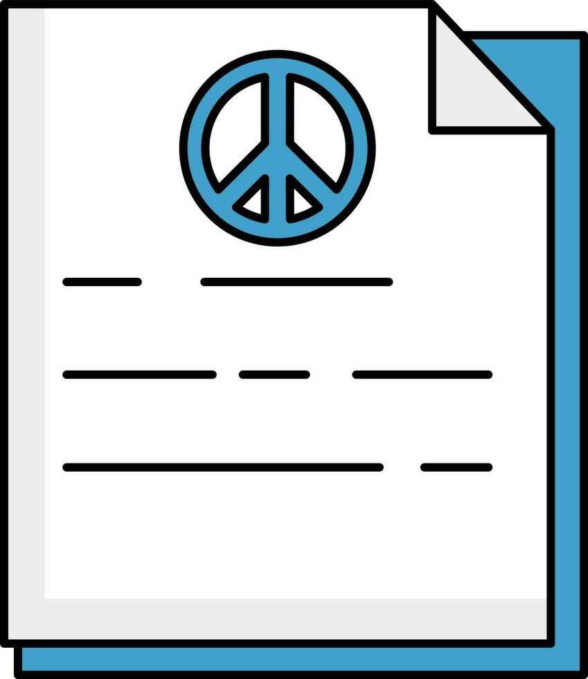 illustration av fred papper ikon i vit och blå icon.illustration av fred papper ikon i vit och blå ikon. vektor