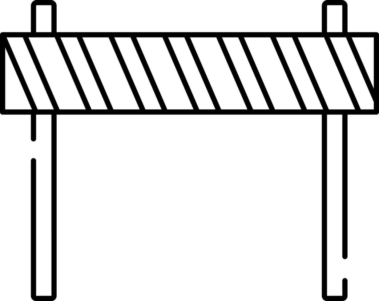 schwarz Schlaganfall Illustration von Barriere Symbol. vektor