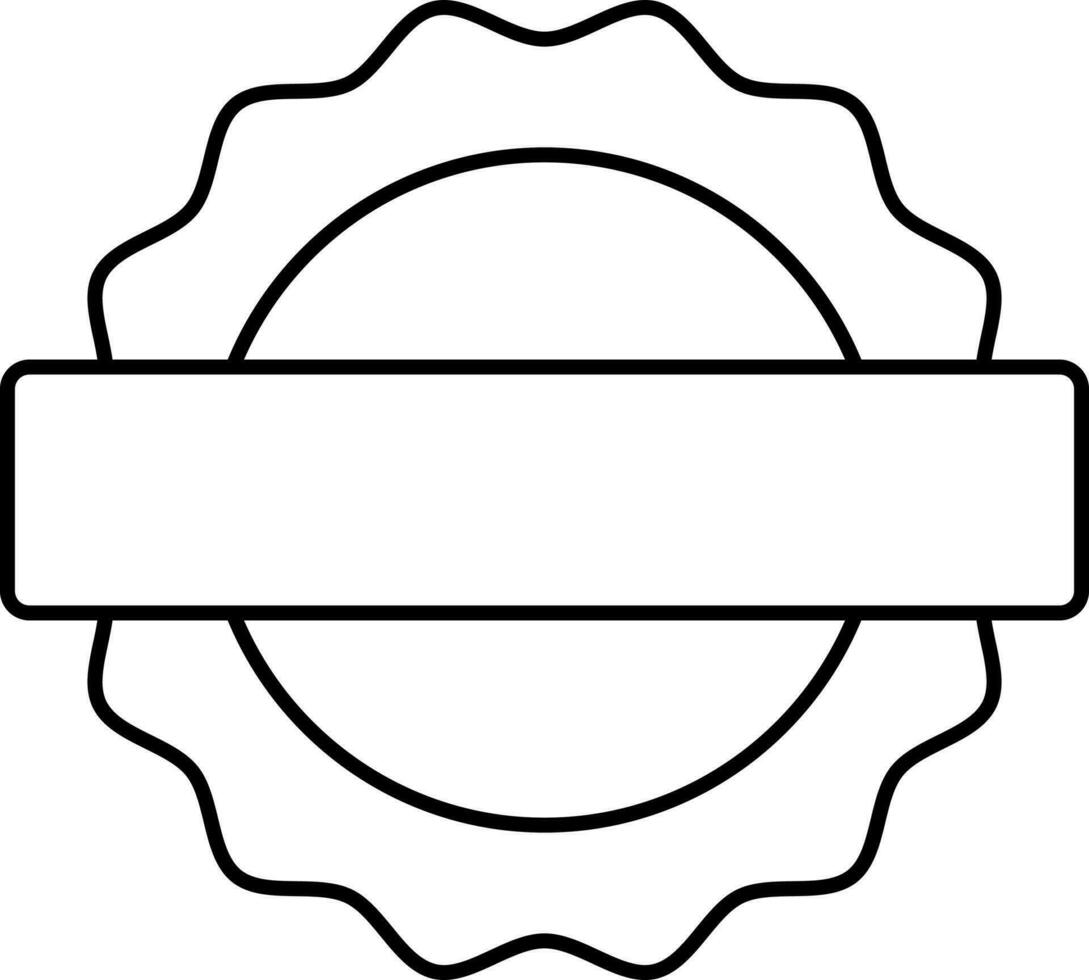 isoliert Briefmarke oder Siegel Symbol im Umriss. vektor