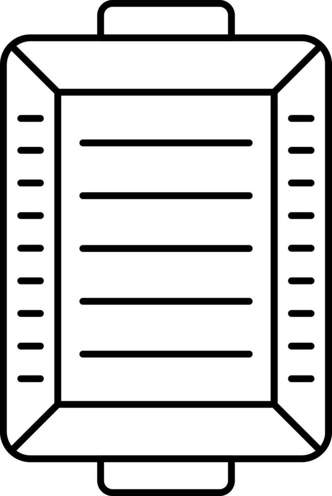 svart stroke illustration av bricka ikon. vektor