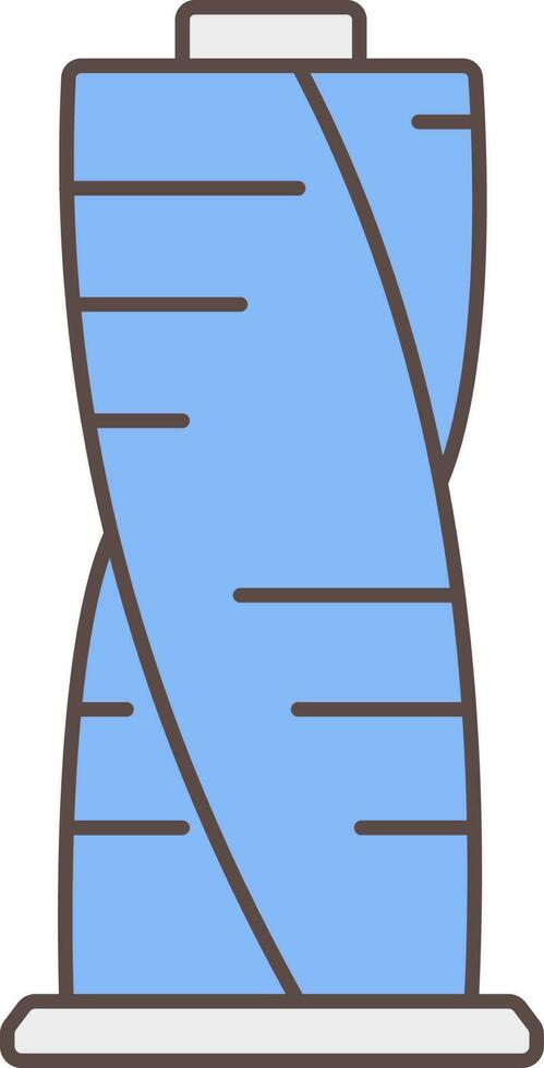 eben Stil cayan Turm Symbol im Blau Farbe. vektor